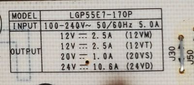 FUENTE PARA TV LG OLED / NUMERO DE PARTE EAY64491501 / 64491501 / EAX67149612 /  / LGP55E7-170P / MODELO OLED55E7P-U / OLED55E7P-U.AUSYLJR - Imagen 2